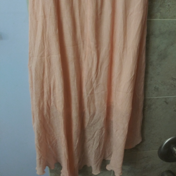 Lily Rose peach criss cross neckline flowy dress L - Picture 7 of 7